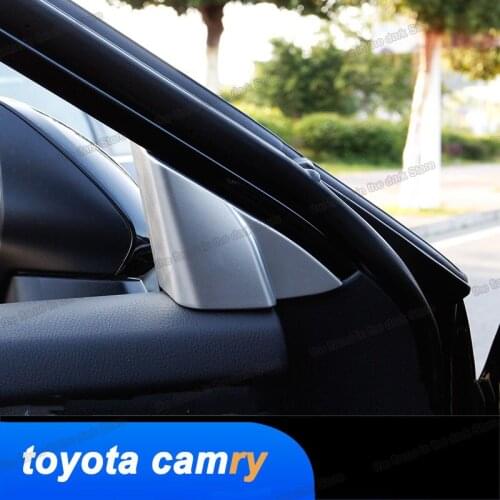Lsrtw2017 Car Interior Front Post Triangle Panel Cover for Toyota Camry 2018 2019 2020 2021 70 V70 Xv70 Trd Accessories Auto