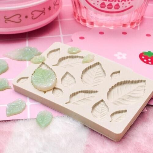 Cute Cake Decorating Moulds Rose Leaves Embellisment Fondant Tool Mould Gadgets Chocolate Silicone Cake Decor Sugar Mold Ki K4I5