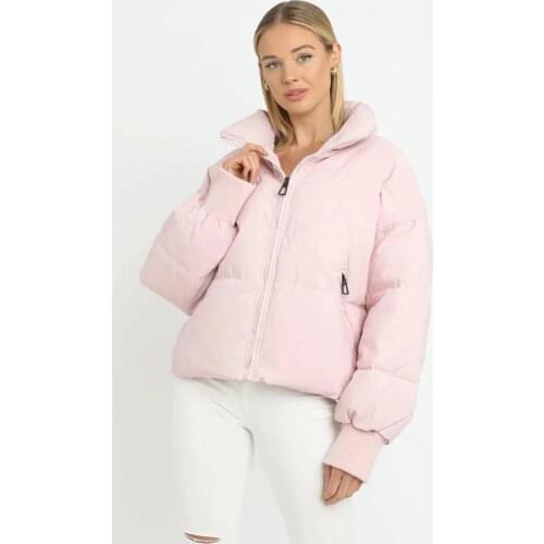 MINDYGOO High Quality Custom Logo Factory Plain Color Cotton Padded Clothes Winter Fashion New Loose Look Thin Short Bread