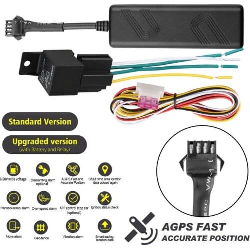Mini Waterproof GSM GPS tracker Car motorcycle vehicle ACC Speeding/low power alarm real-time tracking software