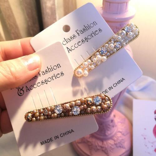 Fashion pearls Hairpins Hair Accessories for Women Girls Spring clips Hair Clips Elegant lady Hair Clips Barrette Headwear