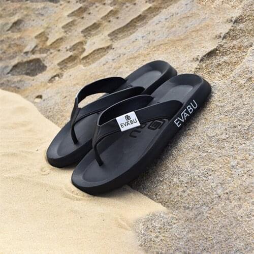 Summer New Style Flip Flops Mens Outdoor Fashion Simple Non-Slip Beach Shoes EVA Soft Personality Leisure Wild Youth Slippers