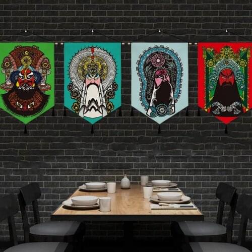 Chinese Style Wall Art Canvas Painting for Hotel Dining Room Decor Picture Traditional Peking Opera Scroll Hanging Painting