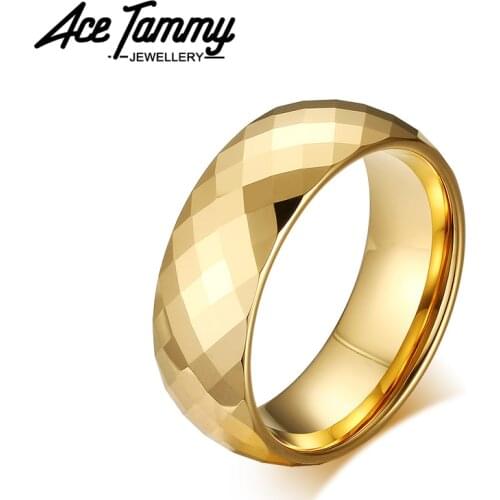 New Fashion Men Women Wedding Ring Custom Logo Geometric Personality Casual Joint Hip Hop Party Tungsten Carbide Ring Jewelry