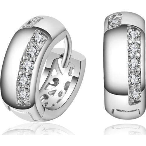 2019 New Arrival Lead & Nickel Free Classic 925 sterling silver Drop Earrings crystal Fashion Jewelry for Women Wholesale