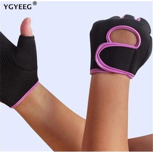 YGYEEG Half Finger Sport Gloves Unisex Fingerless Gloves Solid Female Half Finger Driving Women Men Fashion Adjustment Gloves