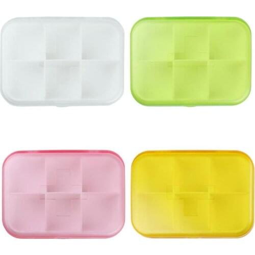 Portable Mini 6 Grids Pill Case Environmentally Friendly Pill Box Medicine Box Tablet Dispenser Organizer Pill Case Splitters