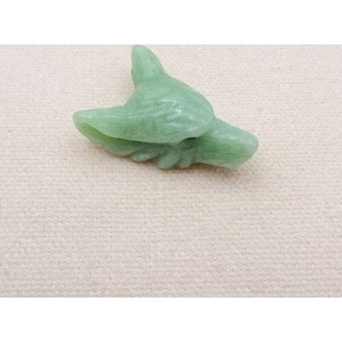 Sale 1Pcs Onyx Handmade Animal Necklace Fashion Carved Wolf Head Pendant 34x24x12mm 8g