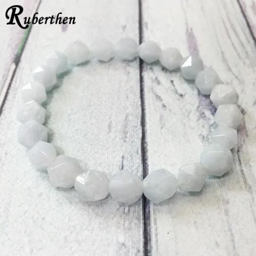 Ruberthen Diamon d Cut Natural Gem Stone Bracelet Emotional Balance Bracelet for Women Best Wonderfully Protective Jewelry