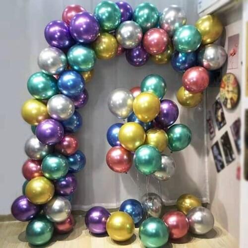 30/50/100pcs 12inch Chrome Latex Balloons Wedding Party Decor Globos Metalicos Thick Pearl Metallic Latex Ballon Helium Supplies