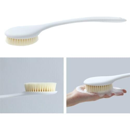 Long Handle Bath Brush Soft Nylon Bristles Shower Back Scrubber Exfoliating Body Cleaning Brush