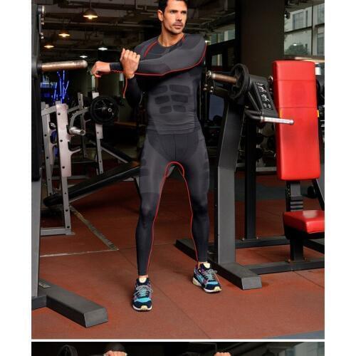 New Mens Joggers Spliced Tight Ankle Sweatpants Spandex Running Tights Sports Leggings Fitness Men Skinny Joggers Sport