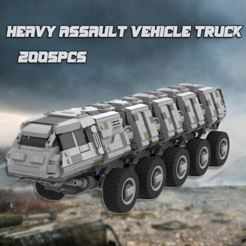 2077PCS Technical Car Movie Space Wars Weapon The Heavy Assault Vehicle Truck Building Blocks Toys KId Gift MOC Model