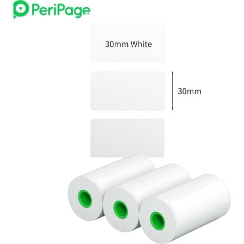 PeriPage 3 Rolls Label Thermal Paper Sticker Self-Adhesive Printable Paper Roll Label Paper Clear Printing for PeriPage Printer