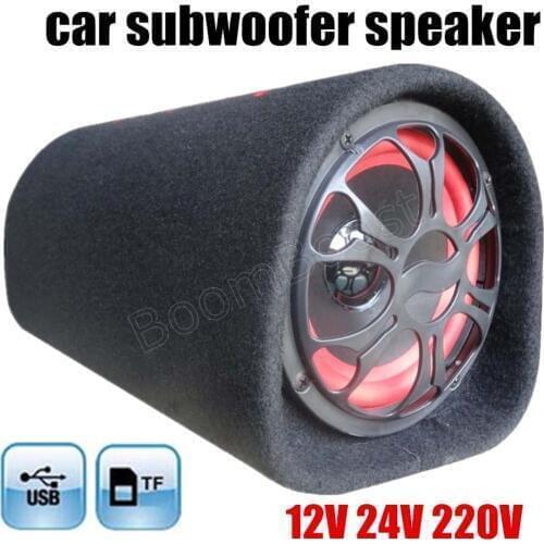 With high-quality tweeter 5 inch tunnel Car subwoofer Subwoofer car audio for TF USB external audio input 12V 24V 220V input