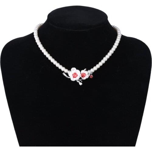 Pearl Floret Pendant Necklaces Charms Jewelry For Women Making Handmade Chokers Necklace Friends Accessories Gifts