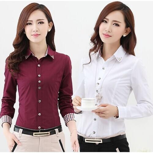 Women Shirt Plus Size Women Large Size 5XL 6XL Plaid Work Wear Diamond Blusas Long Sleeve Formal Casual Blouse Tops Feminina