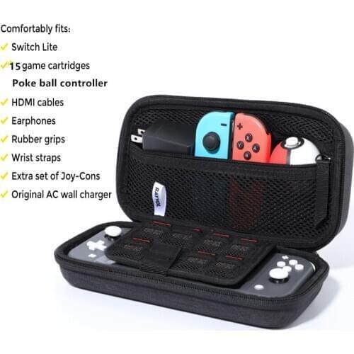 2020 NS Lite Hard Shell Handheld Carrying Case Protective Storage Bag For Nintendo Switch Lite Mini 15 Game Card Holders Pouch