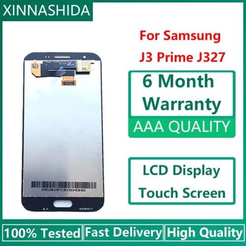AMOLED LCD For SAMSUNG GALAXY J327 LCD J3 Prime 2017 j327W J327V J327T J327P Display Touch Screen Display Assembly Replacement