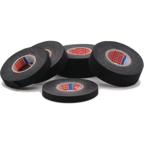 25 Meter New Tesa Type Coroplast Adhesive Cloth Tape Width 9/15/19/25/32mm for Cable Harness Wiring Loom