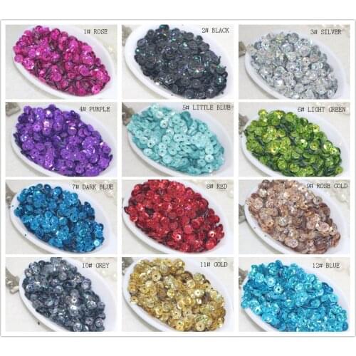 120g/Set----High Quality 5MM Laser Bright Color DIY Sequins 12 COLORS x 10g TOTAL 120G, can choose color