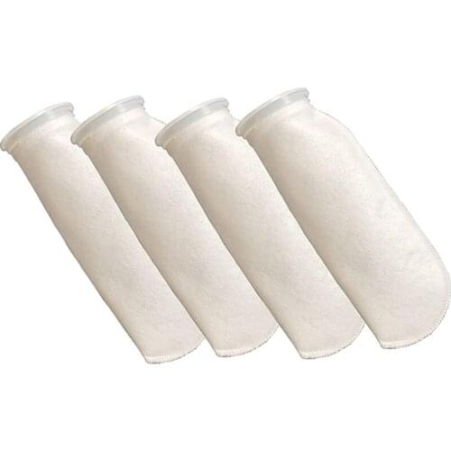 4 Packs of Filter Socks, 200 Micrometres, for Fish Tank/Saline Aquarium, Pond, for Sump/Overflow