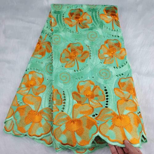 African Swiss Voile Lace Fabric 2021 High Quality Lace Cotton Embroidery Dry Lace Fabric Swiss Voile Lace In Switzerland 5yards