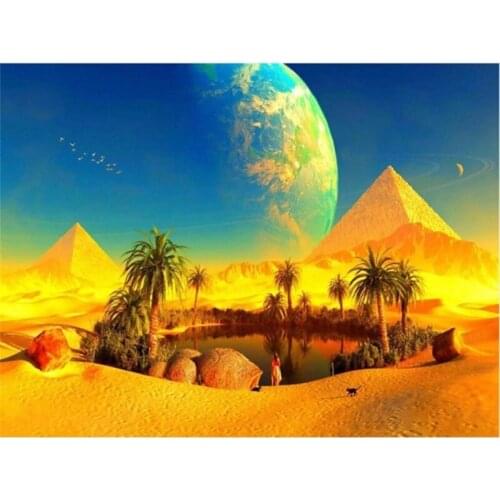 5D Full Square Round DIY Diamond Painting Desert Cross Stitch Embroidery Daimond Mosaic Home Wedding Decoration Gift