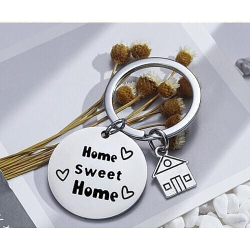 Family love keychain pendant Sweet home letters keychain ornament for backpack