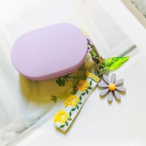 Lace flower Case For Xiaomi MI Redmi AirDots Case Luxury Keychain Silicone Earphone Cover New for AirDots Headphones Case