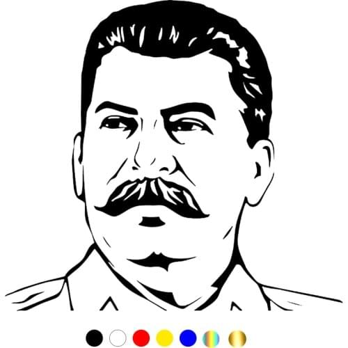 CS-337# JABEL JOSEPH STALIN V1 funny car sticker and decal silver/black vinyl auto car stickers