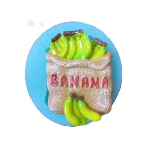 Fruit Banbana chocolate silicon mold fondant Cake decoration mold (si289)