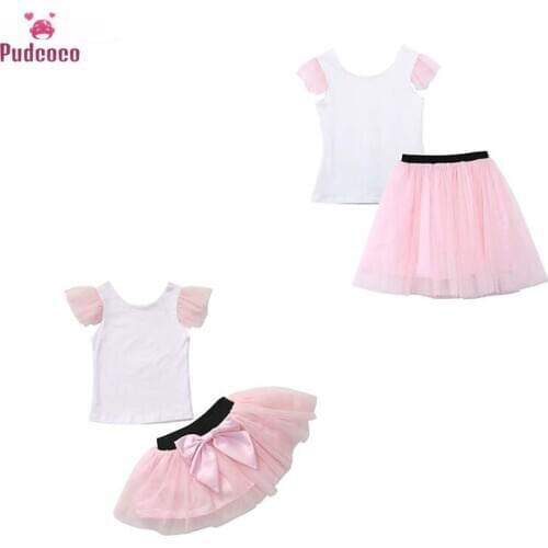 Family Matching Women Baby Girls Dress Vest Tops short sleeve T-shirt Tee Short Bow Knot Tutu Skirt Outfits Pink Formal 2pcs