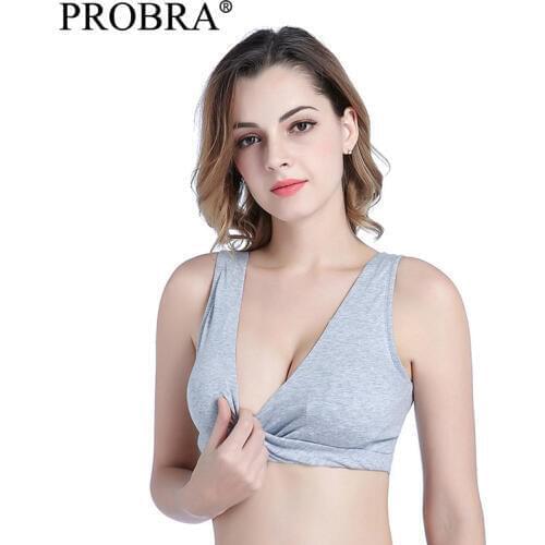 Cotton Nursing Bra Maternity for Feeding Breastfeeding Breast Bras Prevent Sagging Plus Size Brand Casual Gym Bra Fashion 2019 C