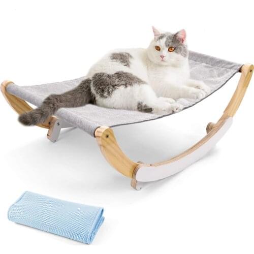 Pet Cats Lounger Bed Wood Hammock for Cat House Puppy Mat Hanging Beds Cats Basket Small Dog Soft Sofa Window Warm Products
