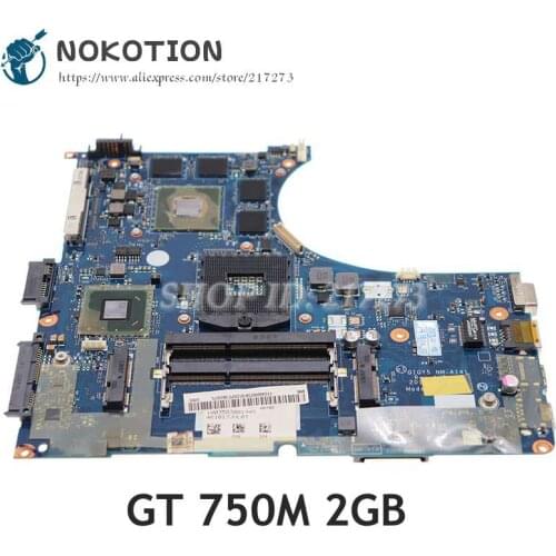NOKOTION For Lenovo ideapad Y400 Laptop Motherboard 14 Inch QIQY5 NM-A141 Main Board HM76 DDR3 GT650M Video card