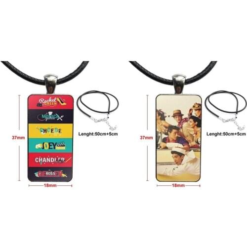 Casper & Friends Fashion Glass Cabochon Necklace With Women Statement Pendant Rectangle Necklaces Jewelry For Girls Gift