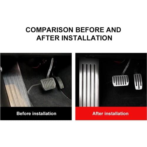 Anti Slip Foot Pedal Pads Aluminum Alloy Accelerator Brake Pedal Cover Dead Pedal Foot Rest for Tesla Model 3 Y 2021