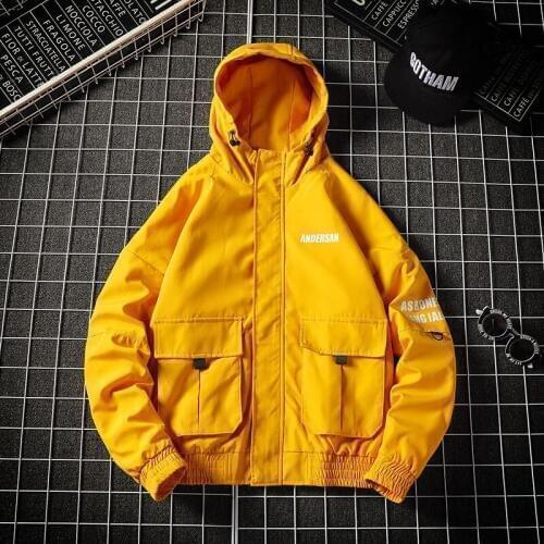 2019 Spring and Autumn New Casual Denim Coat Hooded Jacket Mens Casual Loose Hip Hop Coat S-3XL