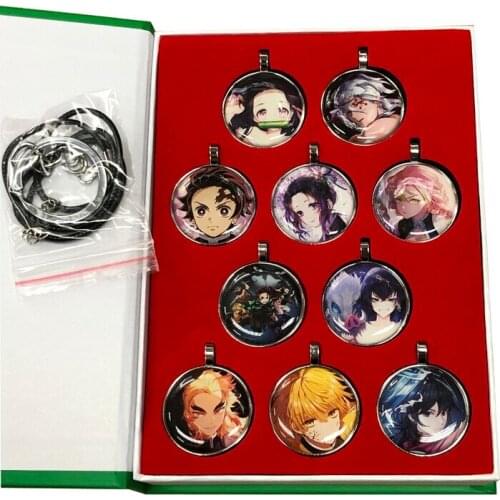 Demon Slayer Kamado Tanjirou Kamado Nezuko Tsuyuri Kanawo Rengoku Kyoujurou Kanroji Mitsuri Pendant Necklace Keychain Cosplay
