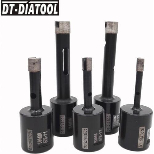 DT-DIATOOL 1pc Professional Welded Diamond Drilling Core Bit (Wet) M14 or 5/8-11 Thread Drill Bits Granite Marble Stone Hole Saw