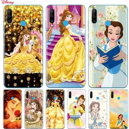 TPU Silicone Cover Disney Belle Princess For Huawei P40 P30 P20 Pro P10 P9 P8 Lite E Plus 2019 2017 Phone Case