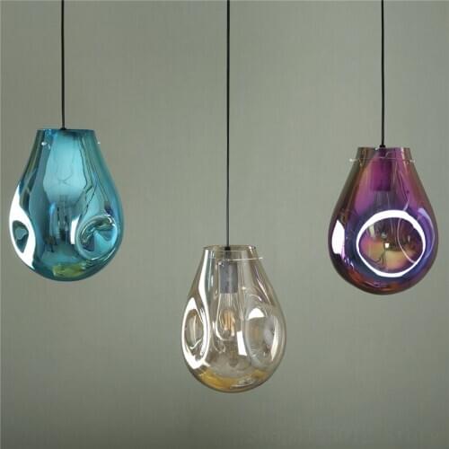 Modern Colorful Glass Ball Pendant Lights Lighting Room Hanging Pendant Lamp Restaurant Restaurant Industrial Designer Luminaire
