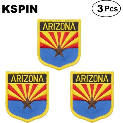 U.S.A Arizona Shiled Shape flag patches national flag patches for Cothing DIY Decoration