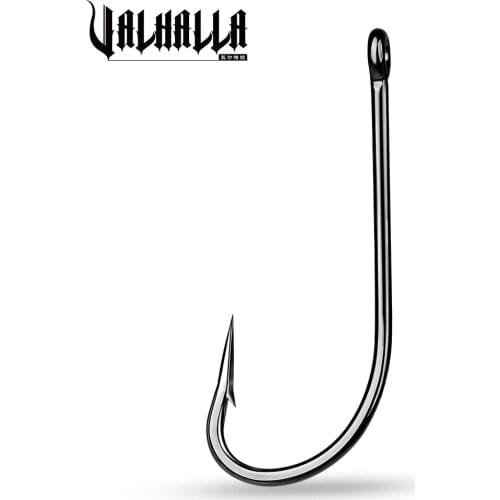 VALHALLA 50pcs / Box JIG Fishing Hooks 2-1-1/0-2/0-3/0-4/0-5/0# Circle Carp Fishhooks Single Jig Fish Hook Pesca Fishing Tackle