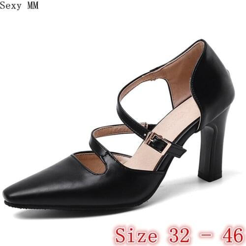 Women Sandals High Heel Shoes Stiletto Woman High Heels Pumps Mary Janes Shoes Small Plus Size 32 33 -40 41 42 43 44 45 46