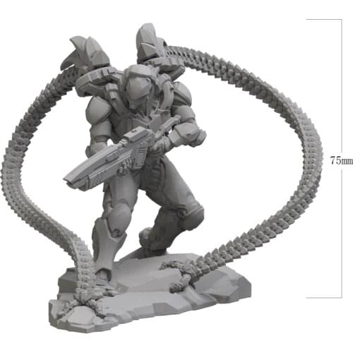 1/24 75mm Resin Model Kits Machine Warrior Figure Unpainted No Color RW-302