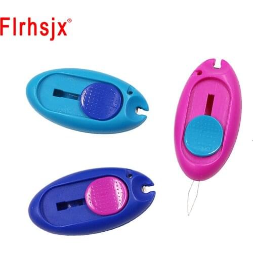 1pc Multi-function Needle Threader Sewing Threader with Thread Cutter Thread Insertion Tool for Home DIY Needlework Sewing Tool
