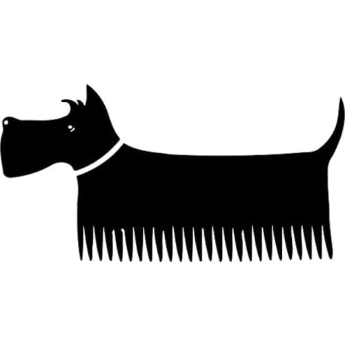 18.1cm*9.4cm Dog Animal Cartoon Car Styling Vinyl Car Sticker Black/Silver S3-6463