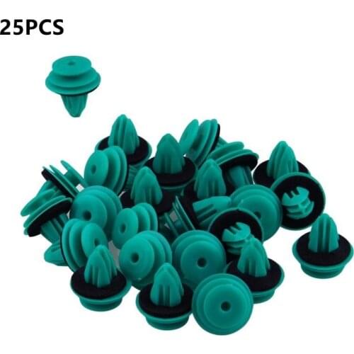 25Pcs Interior Trim Green Clips Nylon Retainer Fits For Car Upholstery Clamp Car Interior Accessories